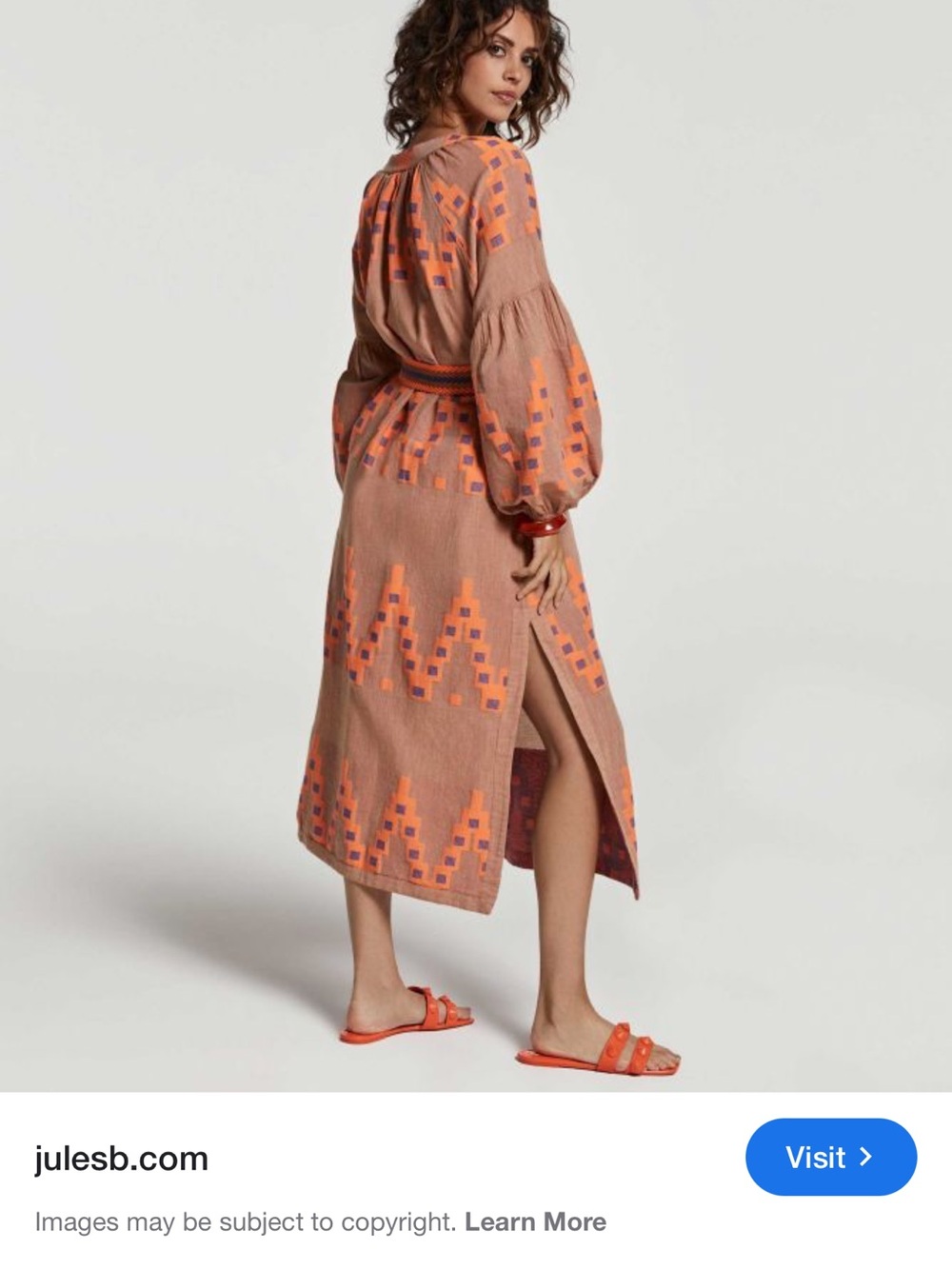 Devotion Twins Karali Embroidered Peach Maxi Dress